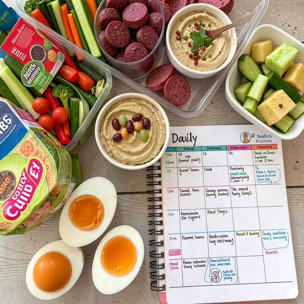 Healthy food and daily planner for energy management